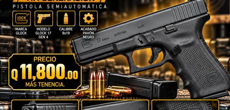 Glock 17 Gen 4 Pavón Negro
