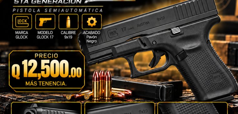 Glock 17 Gen 5 Pavón Negro
